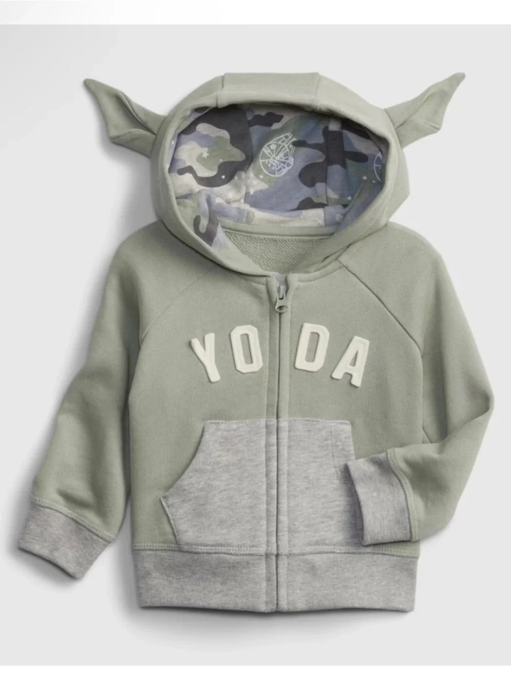 Baby Gap Yoda Star Wars Zip Up Hooded Sweatshirt 18-24M